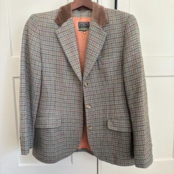 Vintage 100% Wool Houndstooth Blazer Made in England | Size 6 - Picture 1 of 3